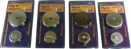 Flip It Tub Stopper and Overflow Plate Conversion Kit