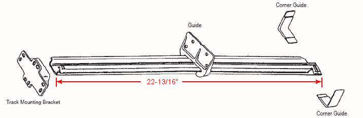 Cabinet Hardware Drawer Track Mounting Bracket