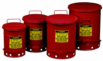 Justrite Oil Waste Cans
