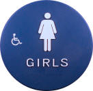 Title 24 Girl's / Handicap Restroom Sign