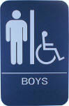 Boy's / Handicapped Restroom Sign