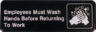Employees Must Wash Hands Before Returning To Work Sign