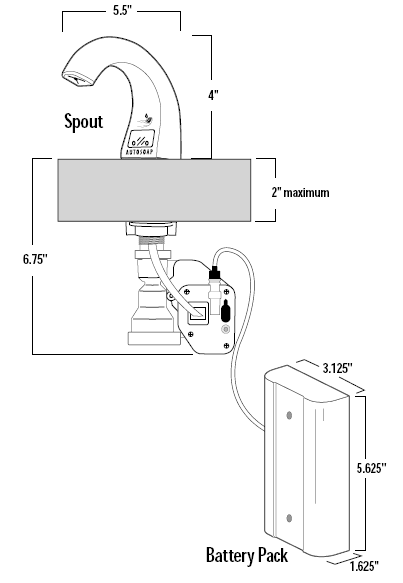 Technical Concepts OneShot Automatic Liquid Hand Soap Dispenser Spec